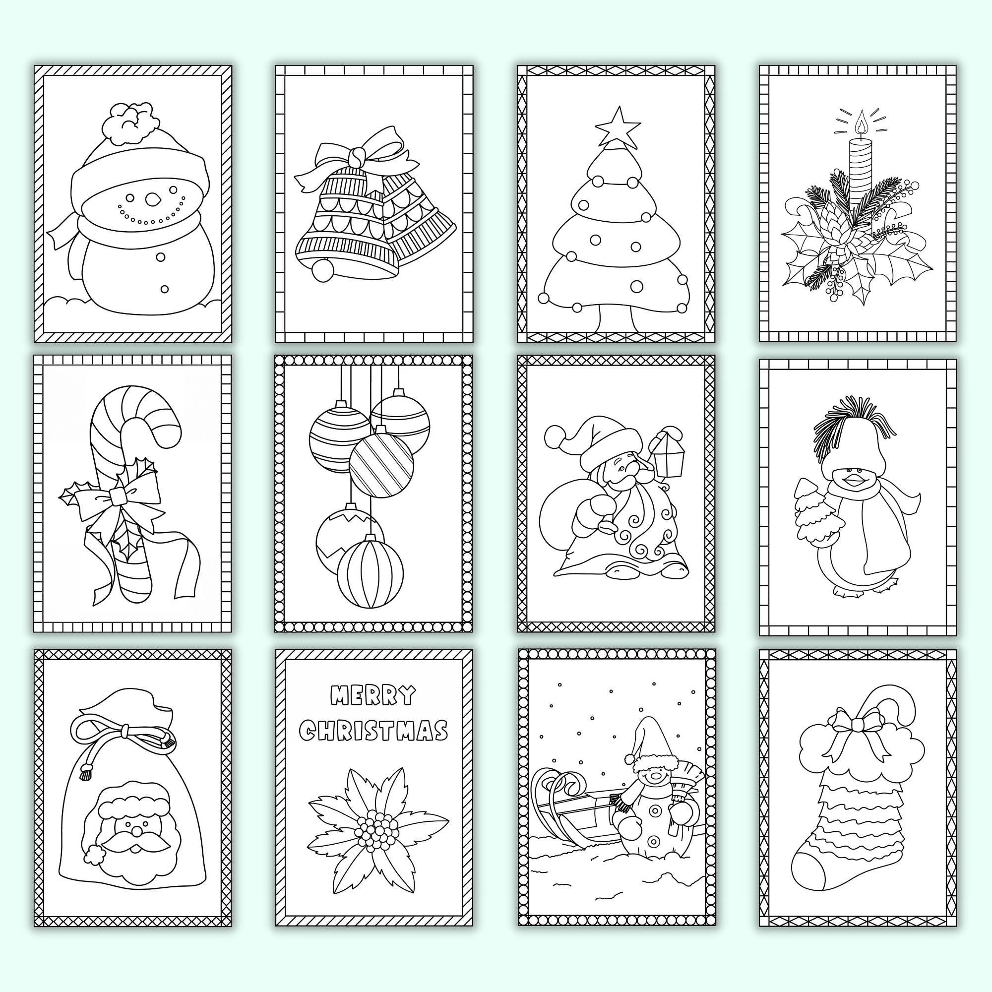 Christmas Coloring Cards (Set of 12) – Printables by The Craft-at-Home Family christmas-coloring-cards-set-of-12-printables-by-the-craft-at-home-family