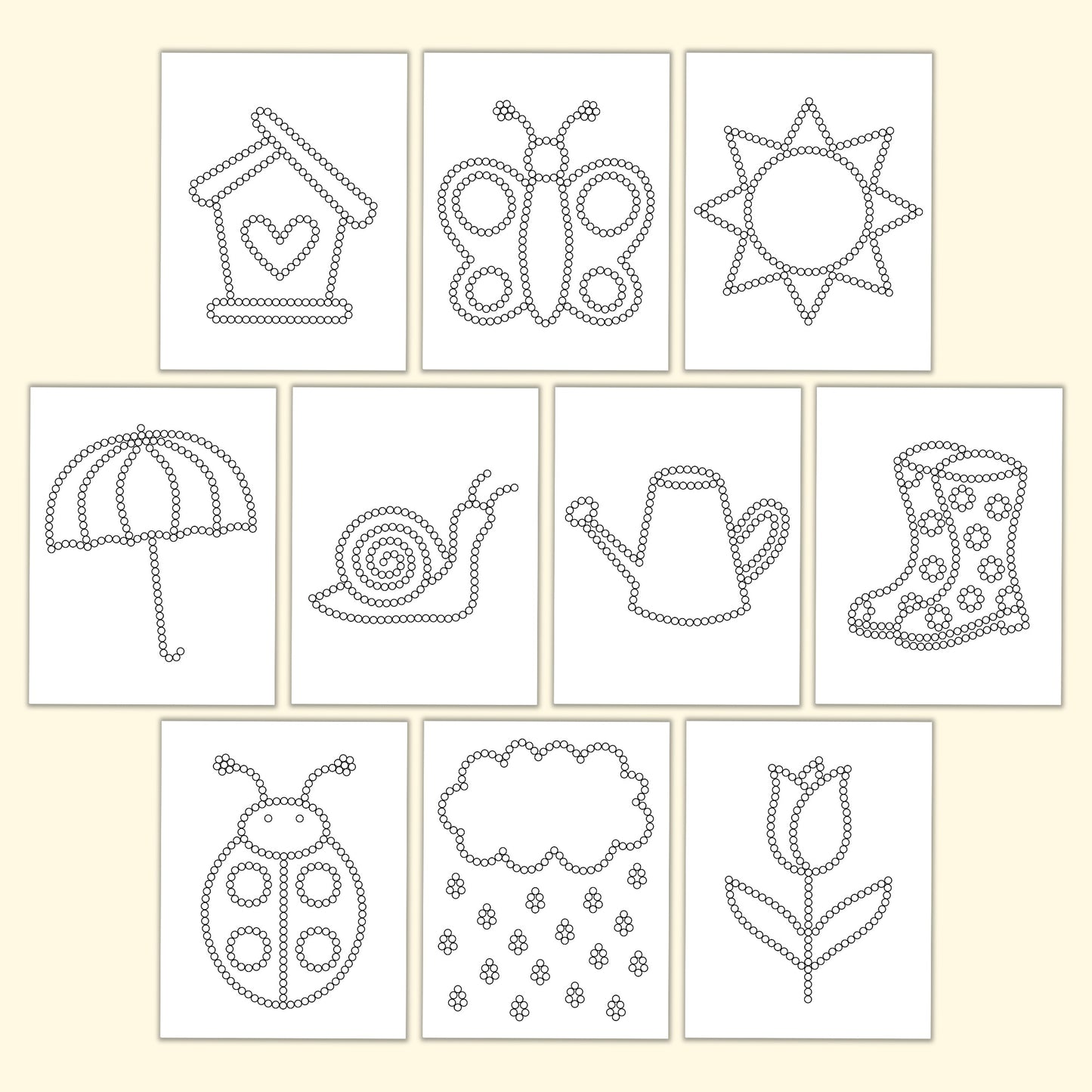 Spring Q-Tip Sheets