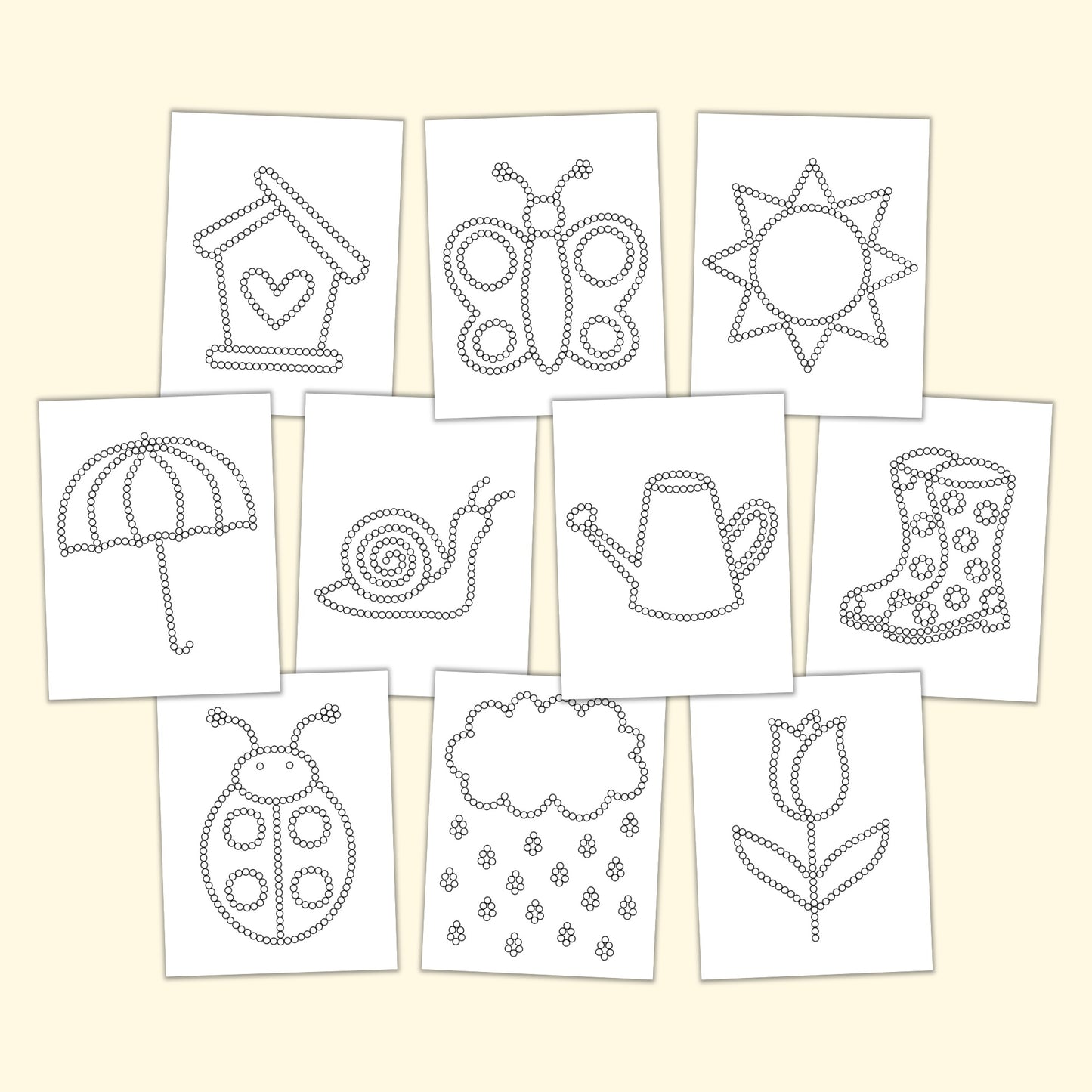 Spring Q-Tip Sheets