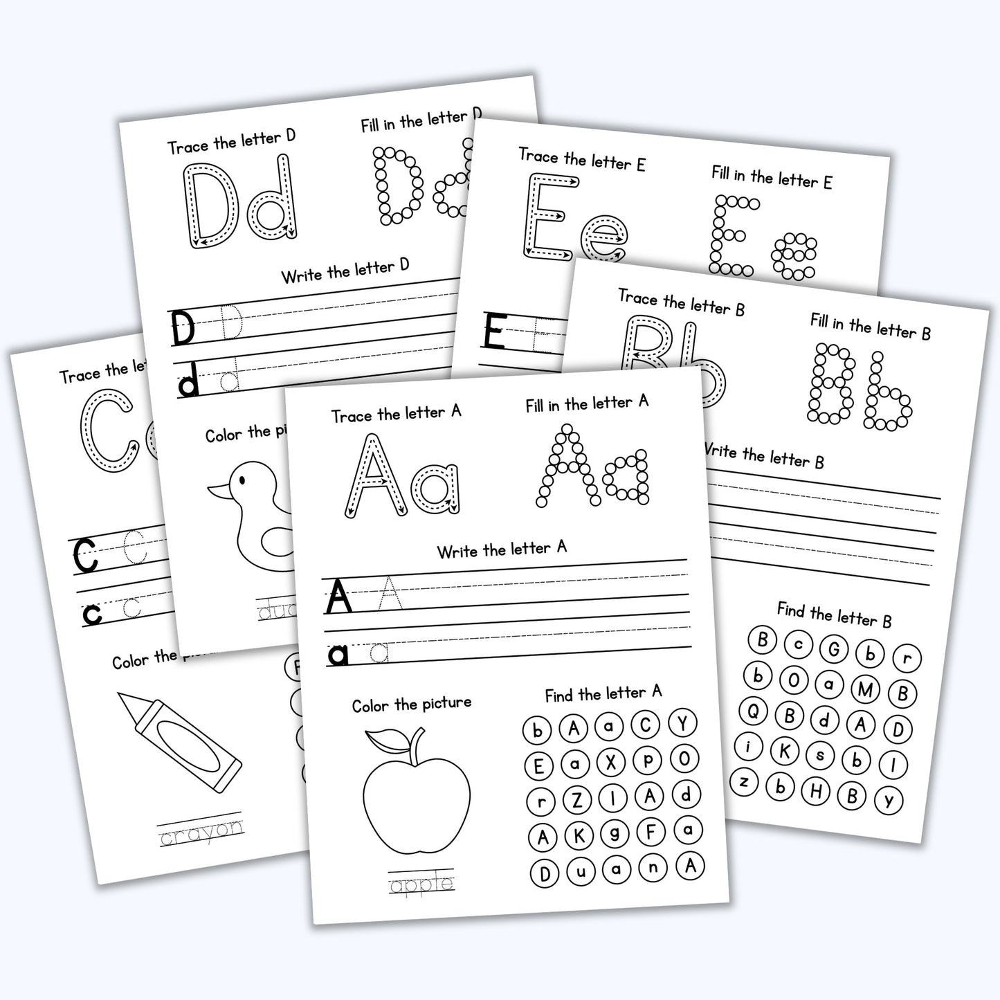 Alphabet Review Sheets