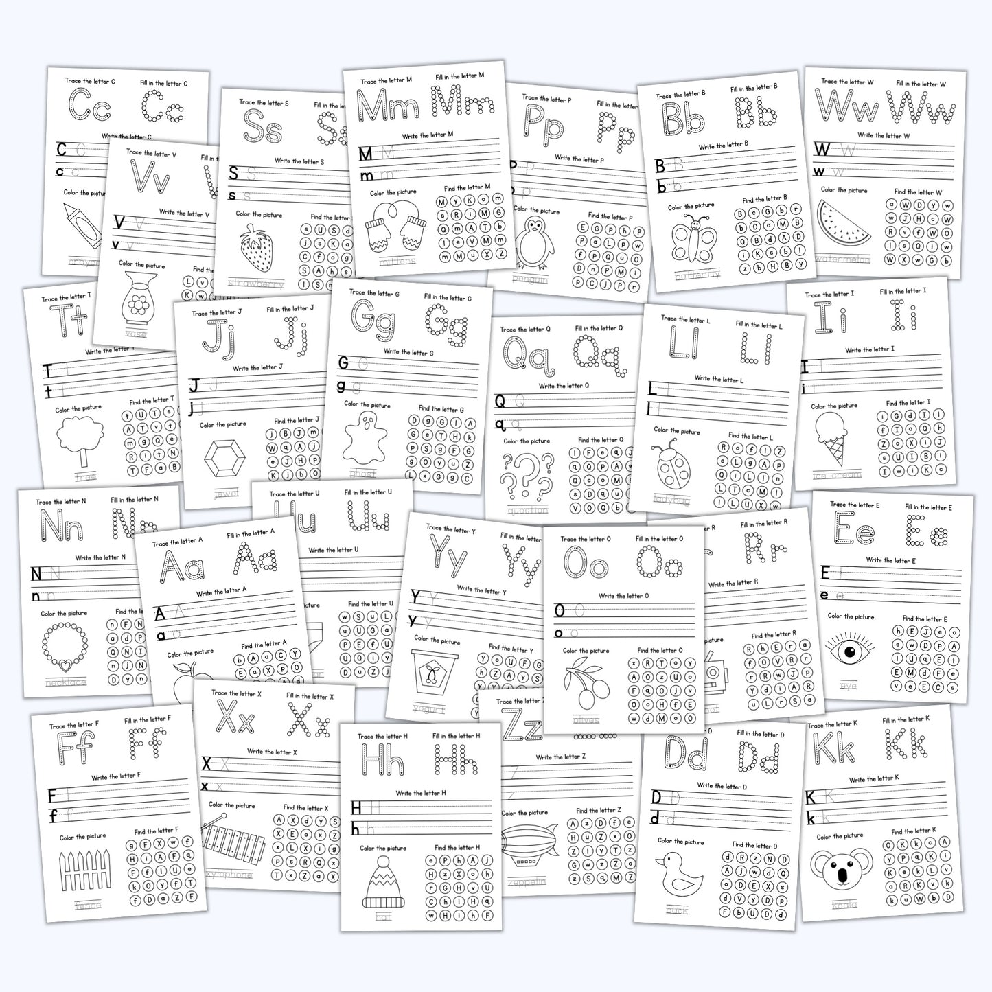 Alphabet Review Sheets