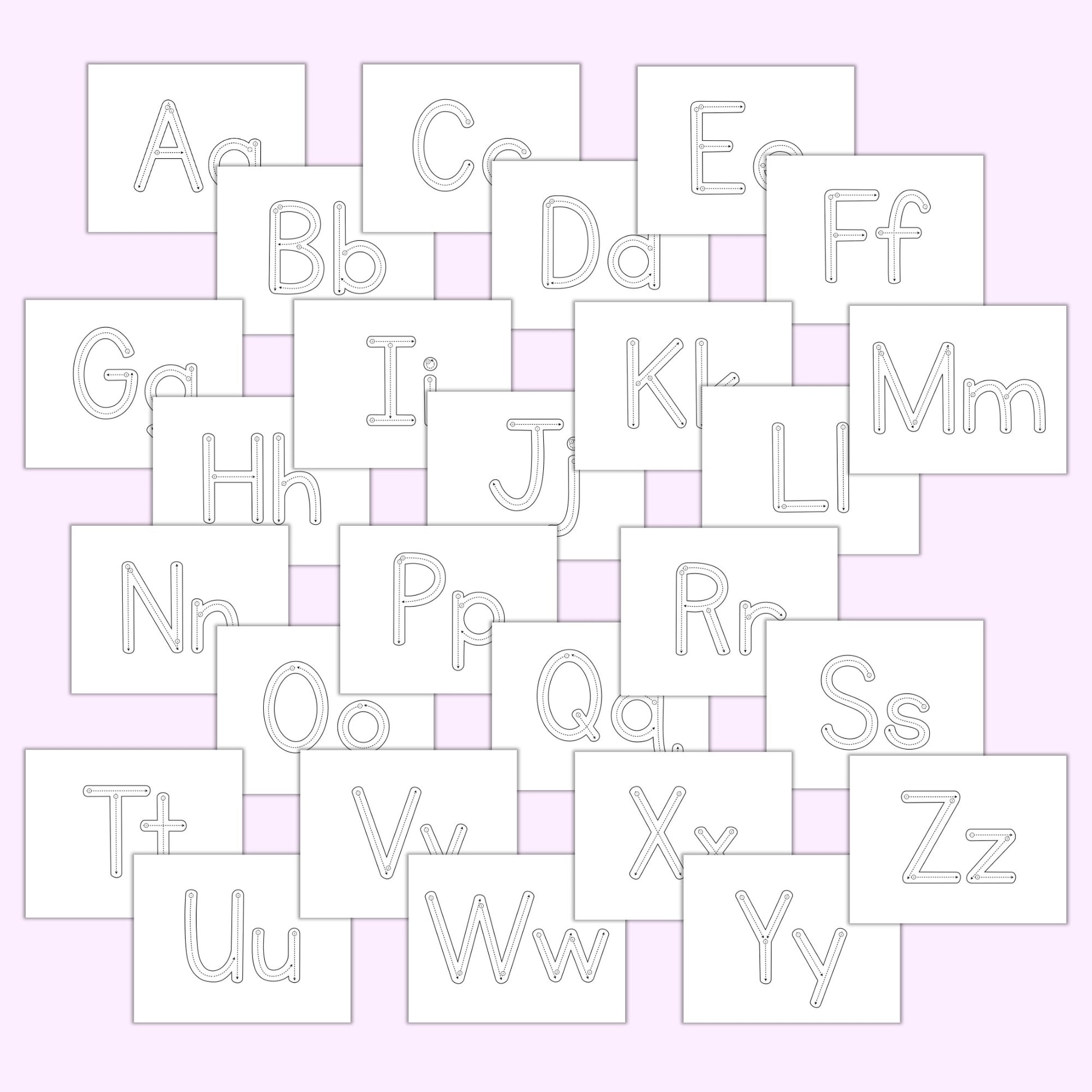 Alphabet Tracing Sheets Printables by The Craft at Home Family Alphabet Tracing Sheets Printables by The Craft at Home Family