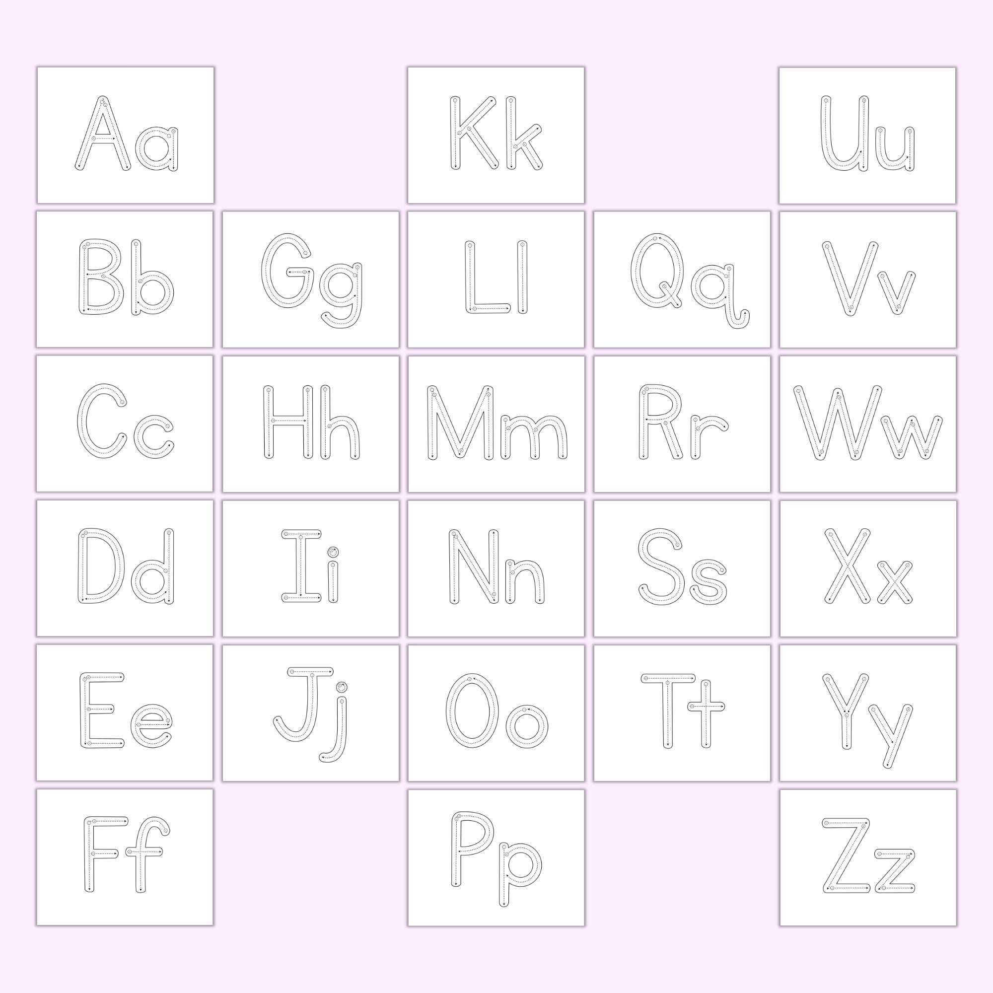 Alphabet Tracing Sheets Printables by The Craft at Home Family Alphabet Tracing Sheets Printables by The Craft at Home Family