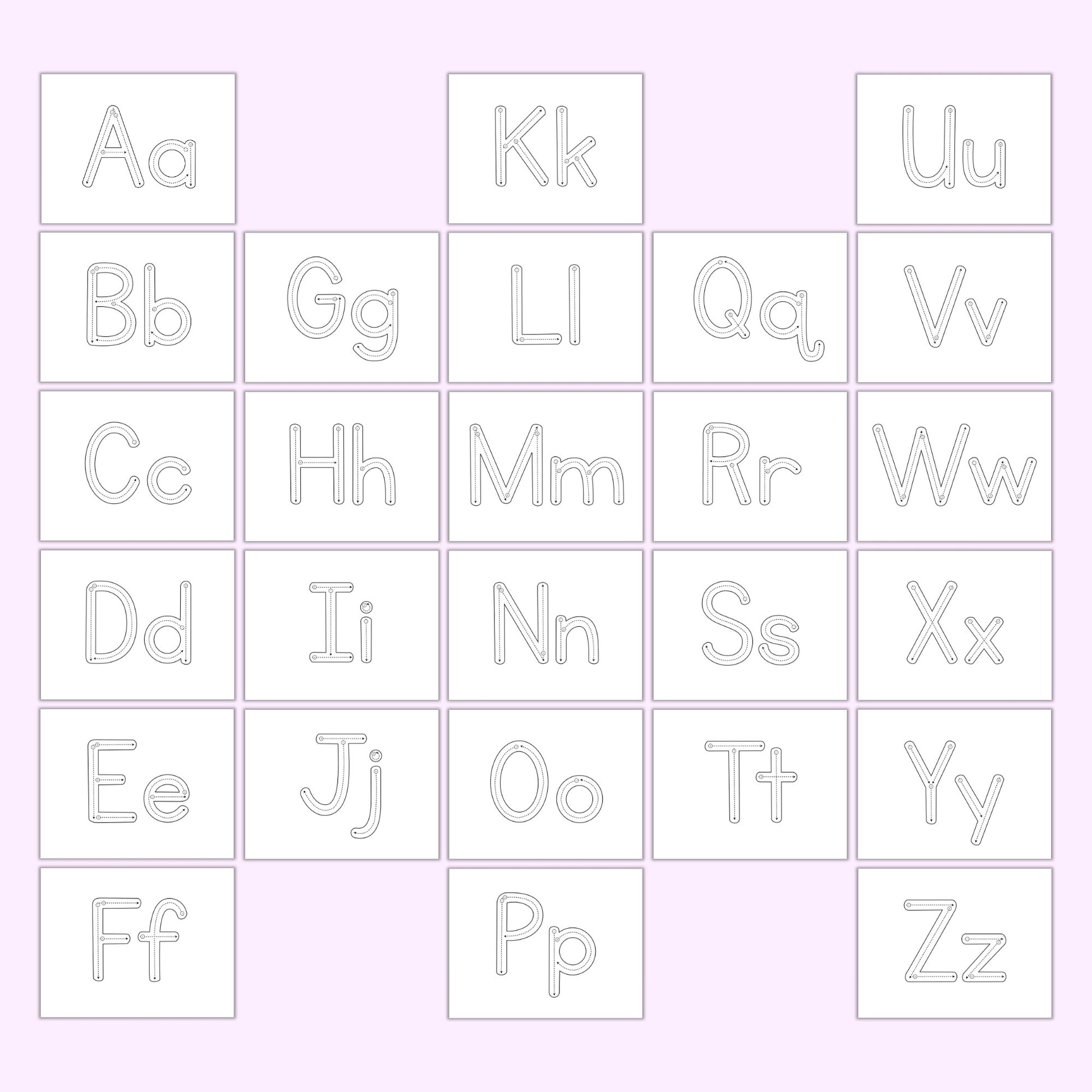 Alphabet Tracing Sheets Printables by The Craft at Home Family Alphabet Tracing Sheets Printables by The Craft at Home Family