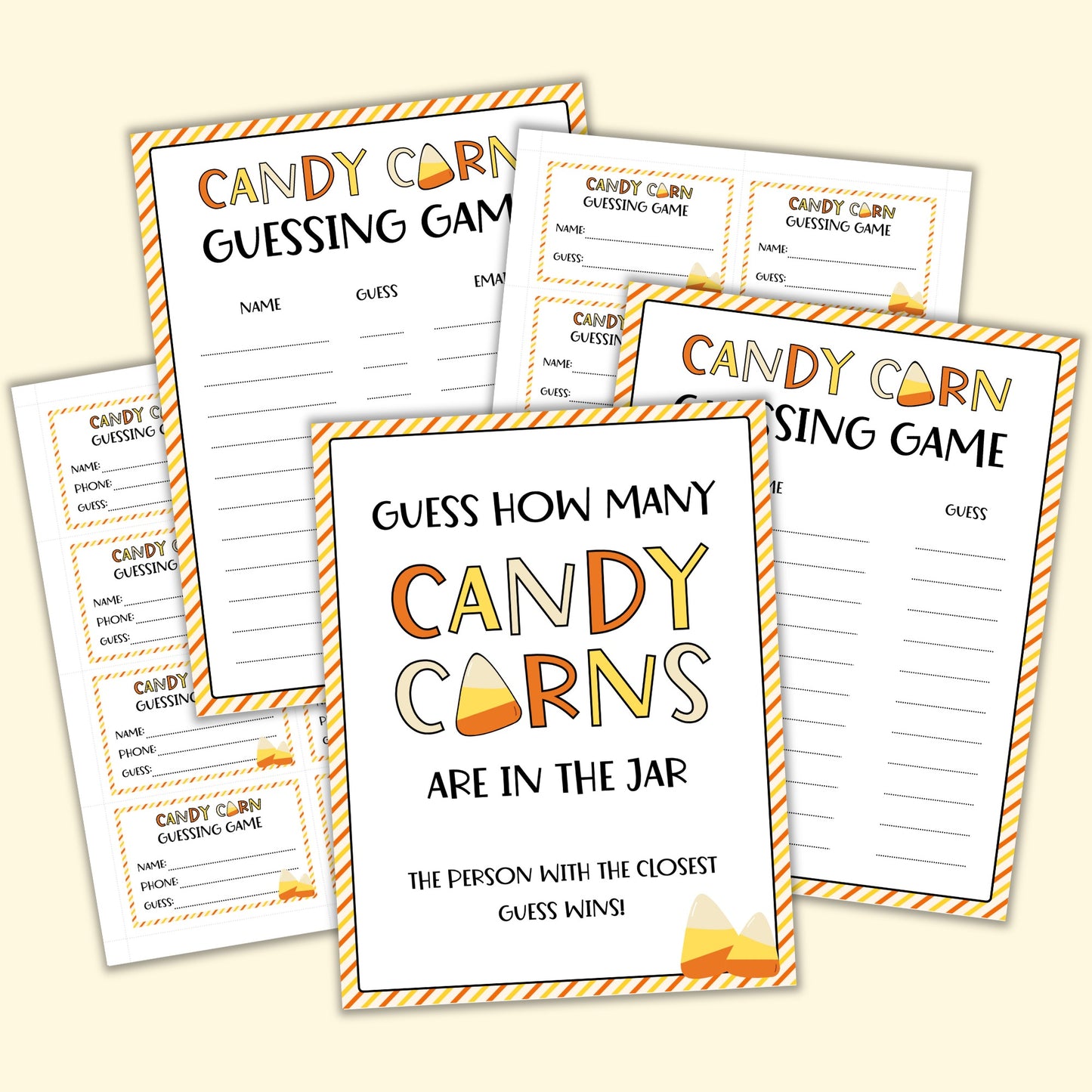 Free Printable Candy Corn Guessing Game Free Printable Candy Corn Guessing Game