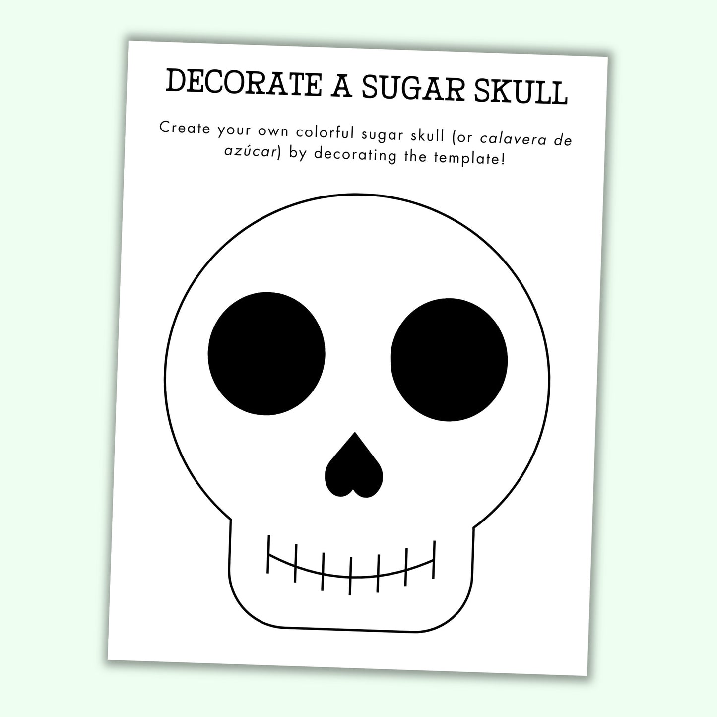 Decorate a Sugar Skull Activity