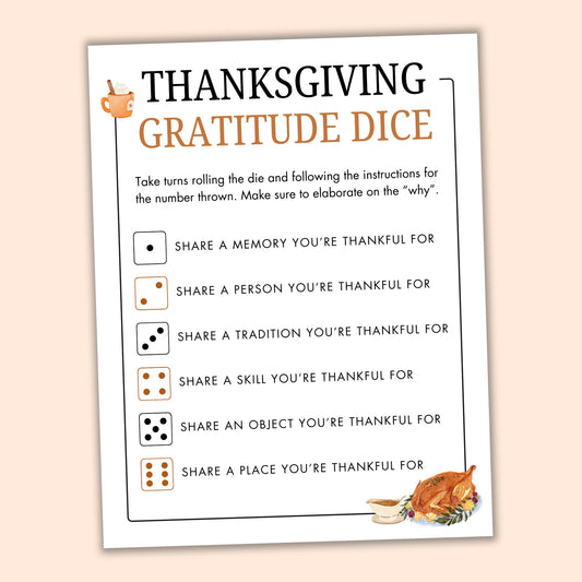 Gratitude Dice Game