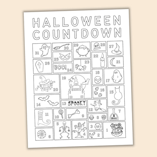 Halloween Colouring Countdown