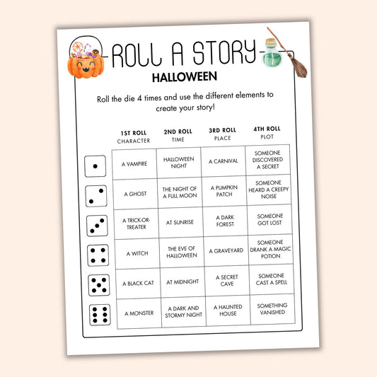 Halloween Roll a Story Game