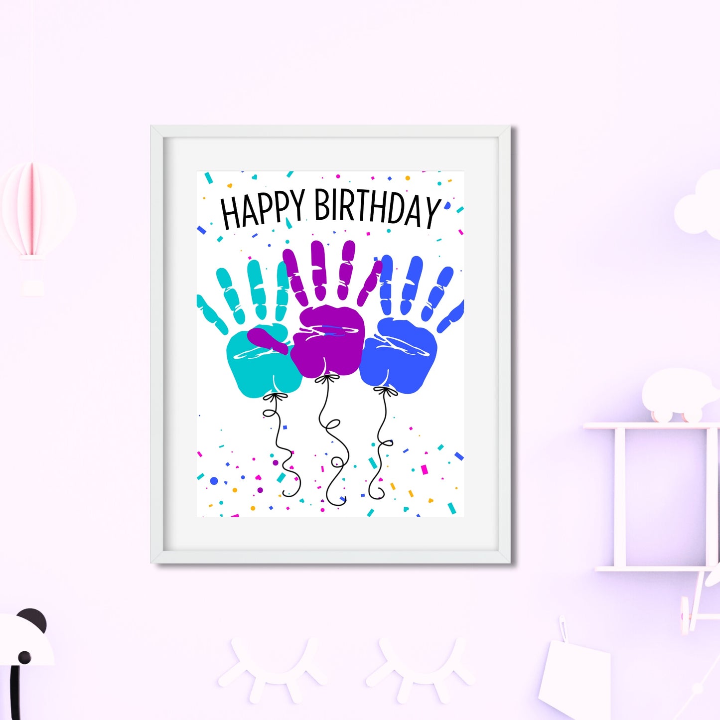 Birthday Balloon Handprint Kit (3 Balloons)