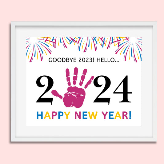 Happy New Year 2024 Handprint Art Kit
