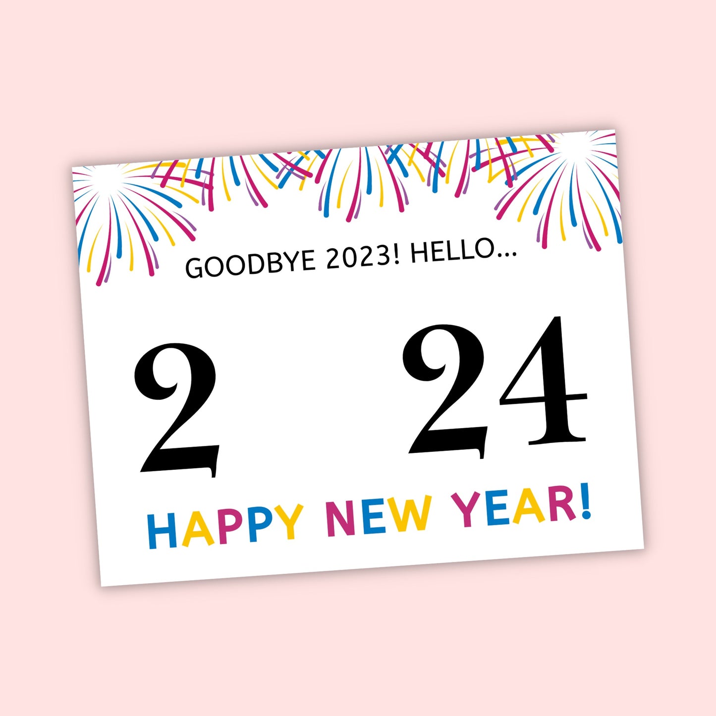 Happy New Year 2024 Handprint Art Kit