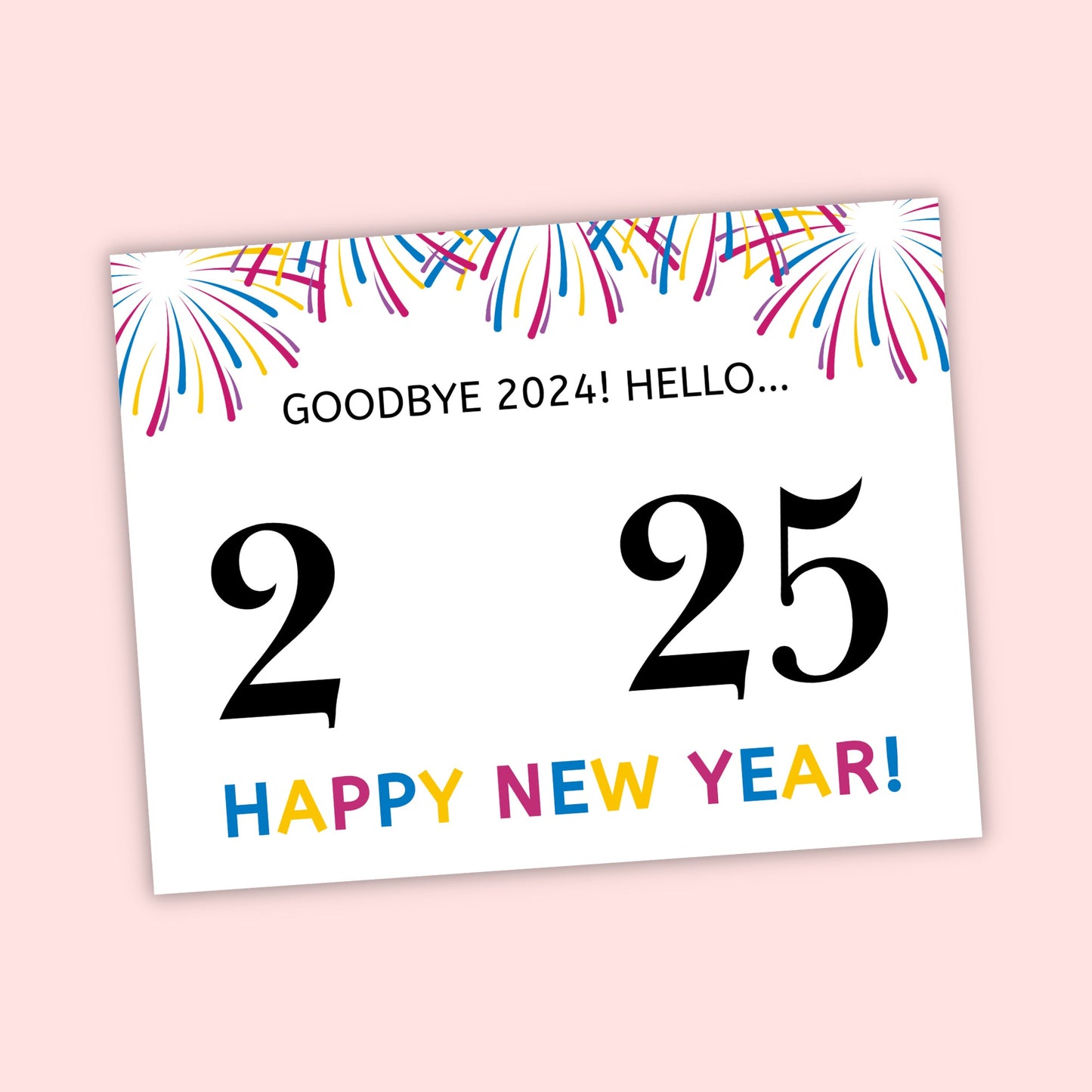 Happy New Year 2025 Handprint Art Kit