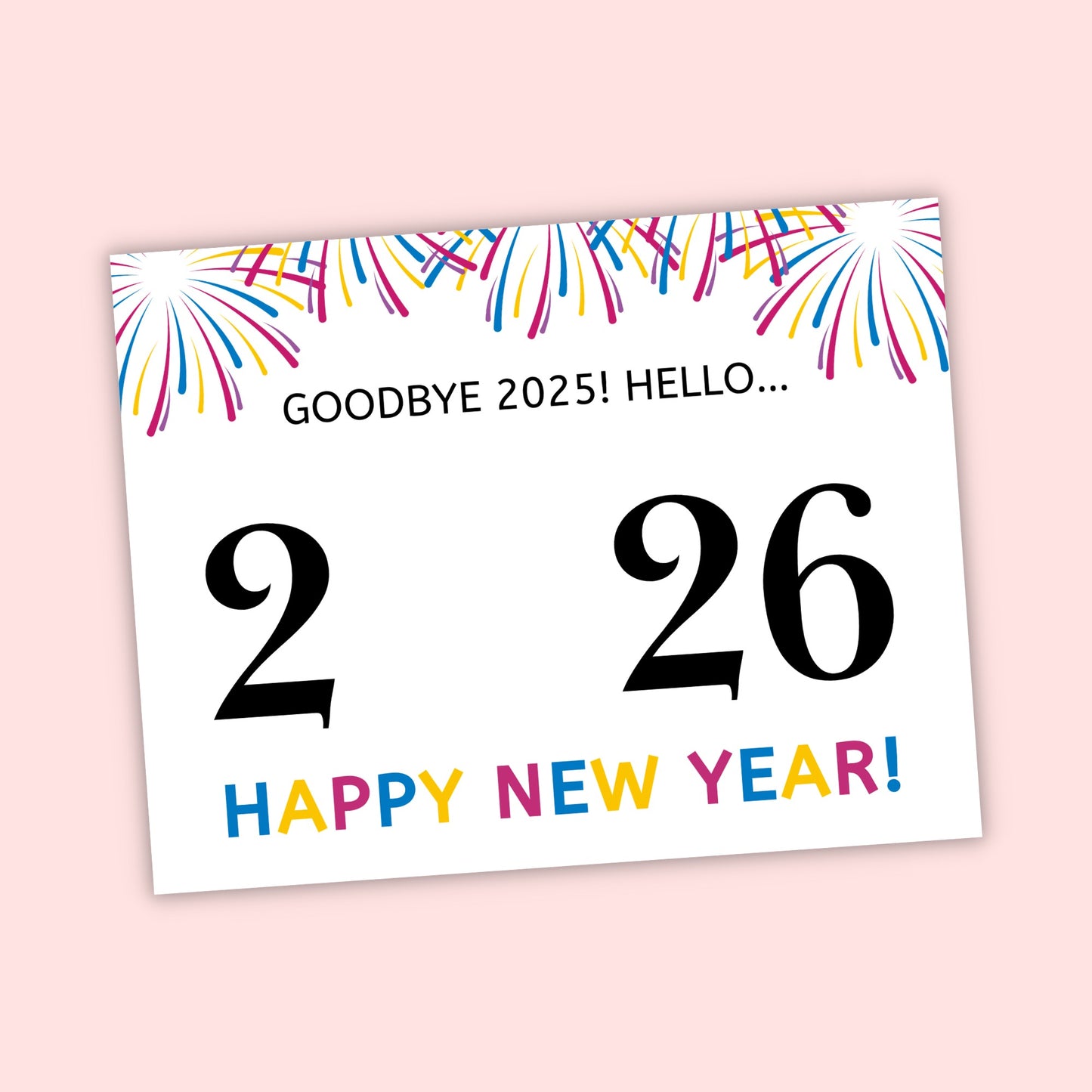 Happy New Year 2026 Handprint Art Kit