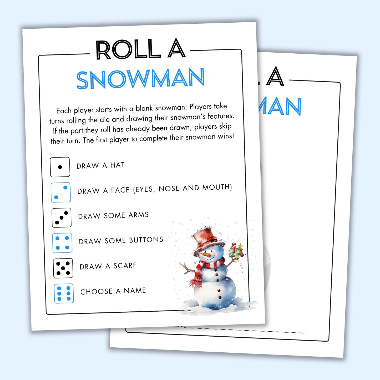 Roll a Snowman Game