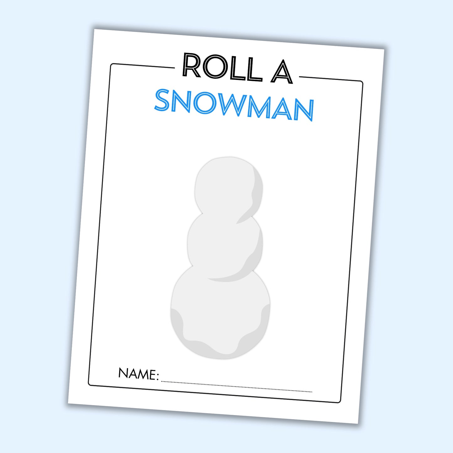 Roll a Snowman Game