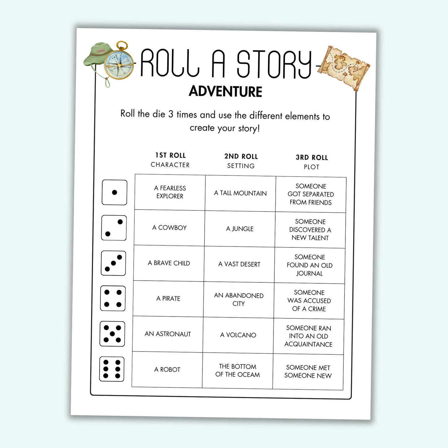 Roll a Story Bundle - Adventure, Mystery & Fairytale