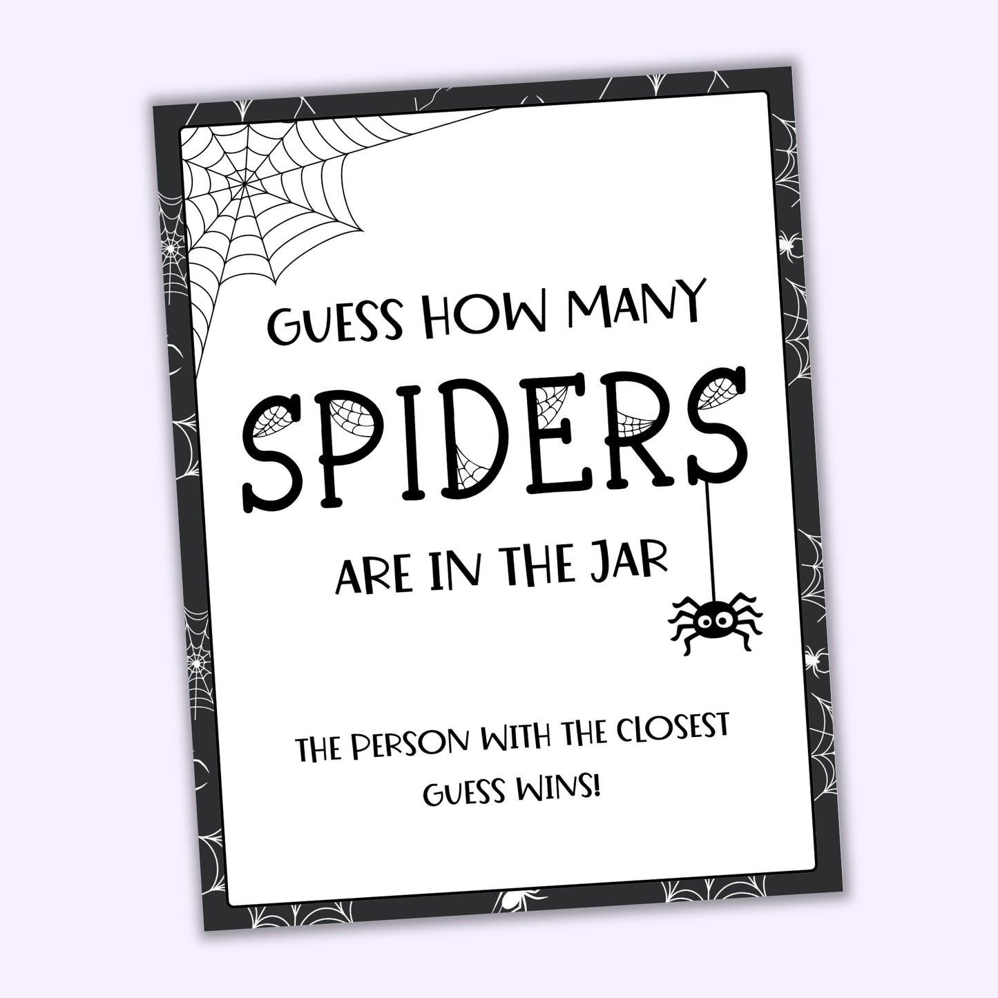 Spider Guessing Game