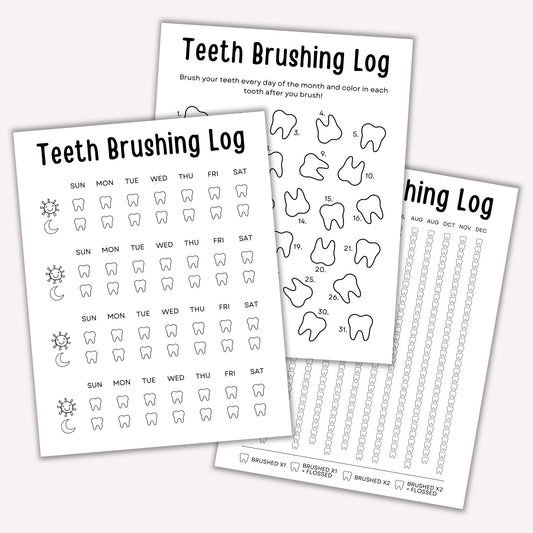 Teeth Brushing Log Bundle