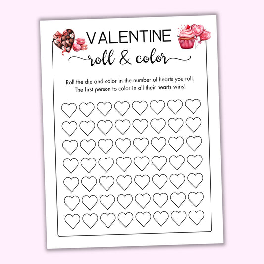 Valentine Roll & Colour (2 Spelling Variants)