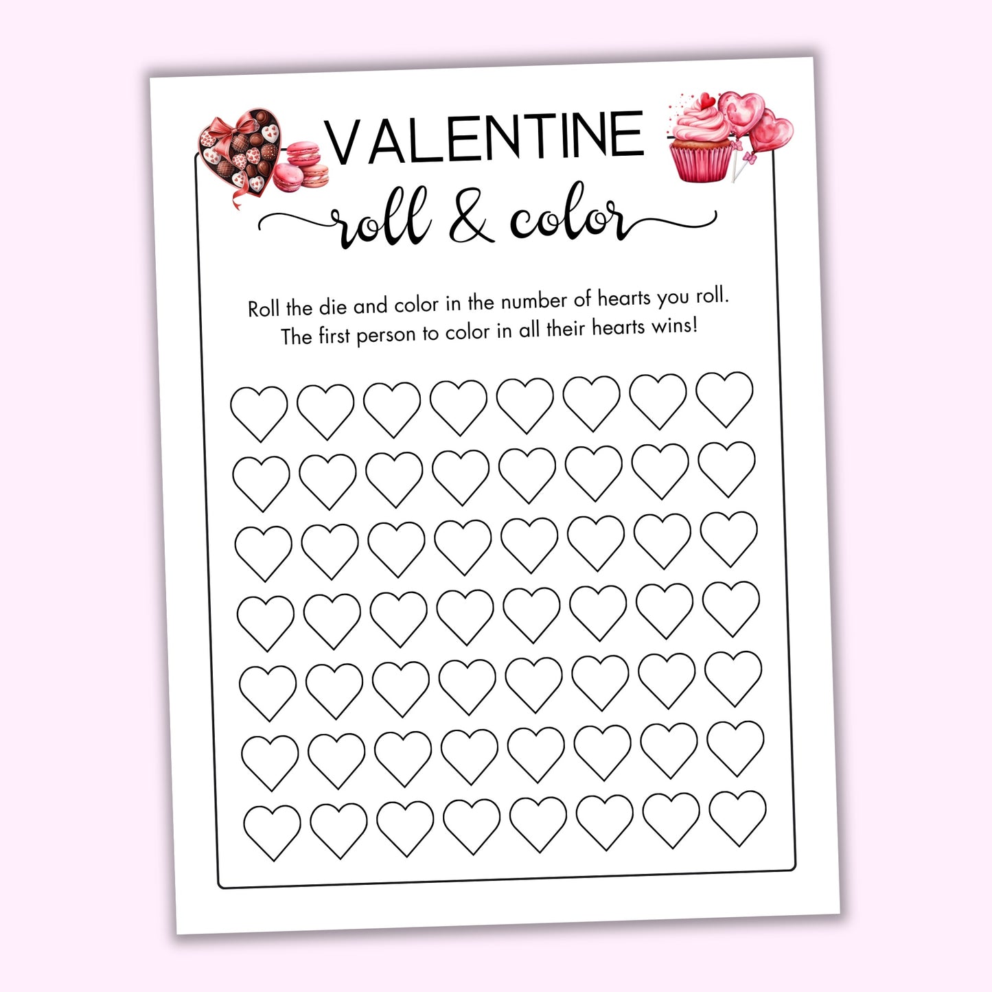 Valentine Roll & Colour (2 Spelling Variants)