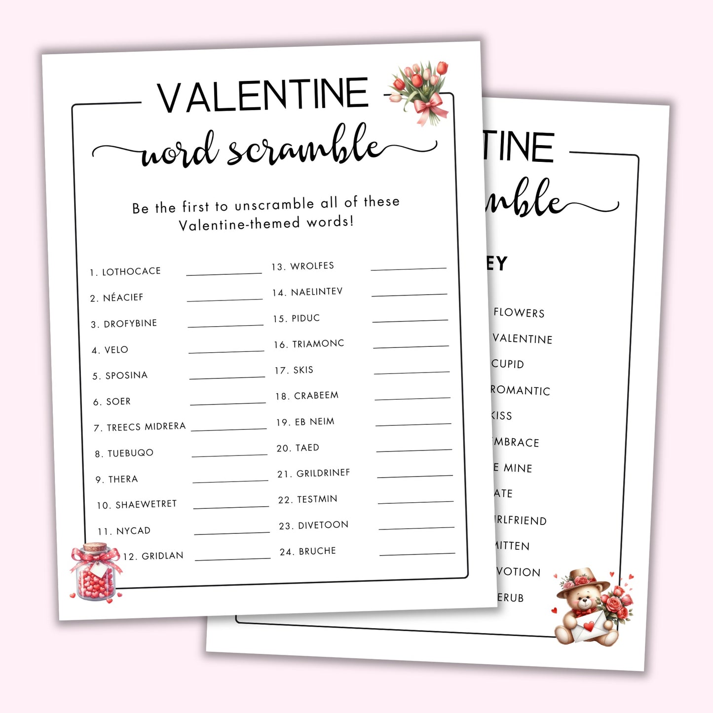 Valentine's Day Word Scramble