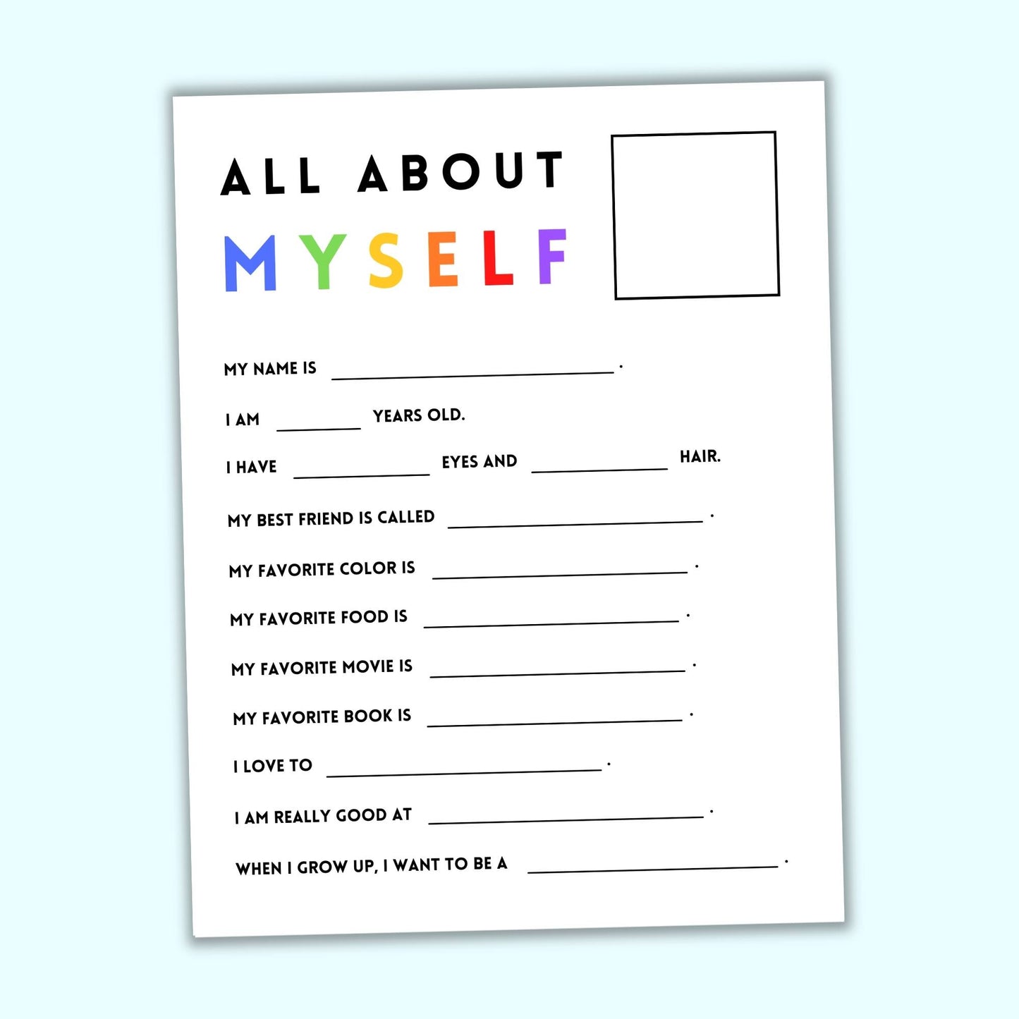 "All About My Family" Bundle (13 Questionnaires)