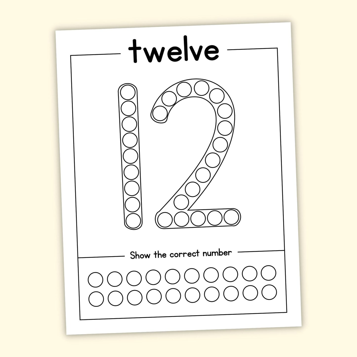 Dot Marker Counting Pages (1-20)