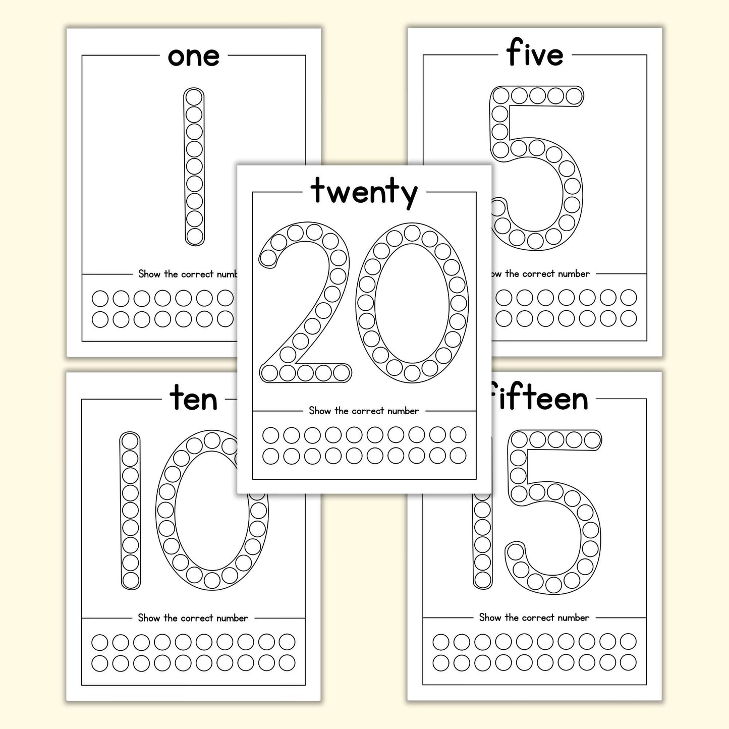 Dot Marker Counting Pages (1-20)