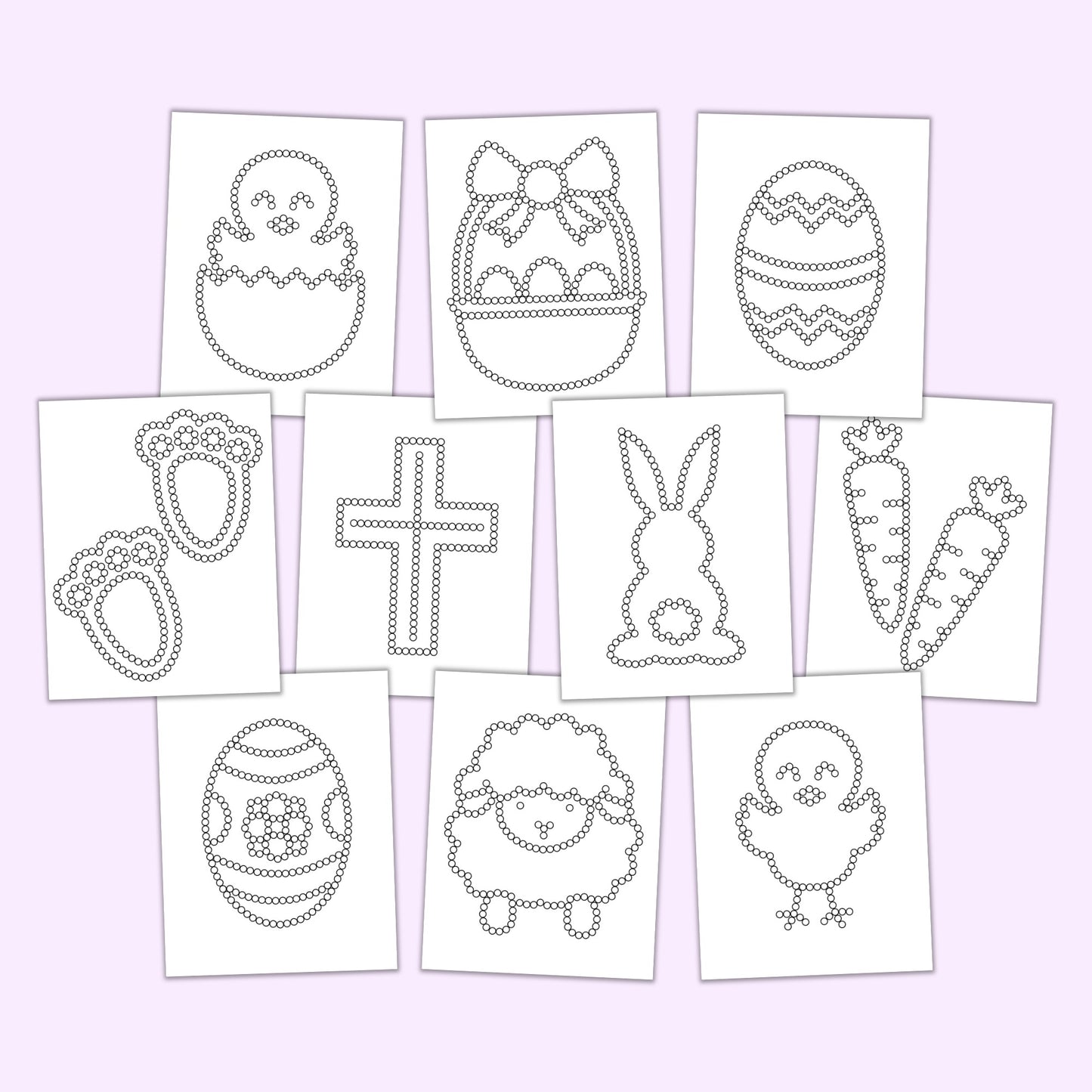Easter Q-Tip Sheets