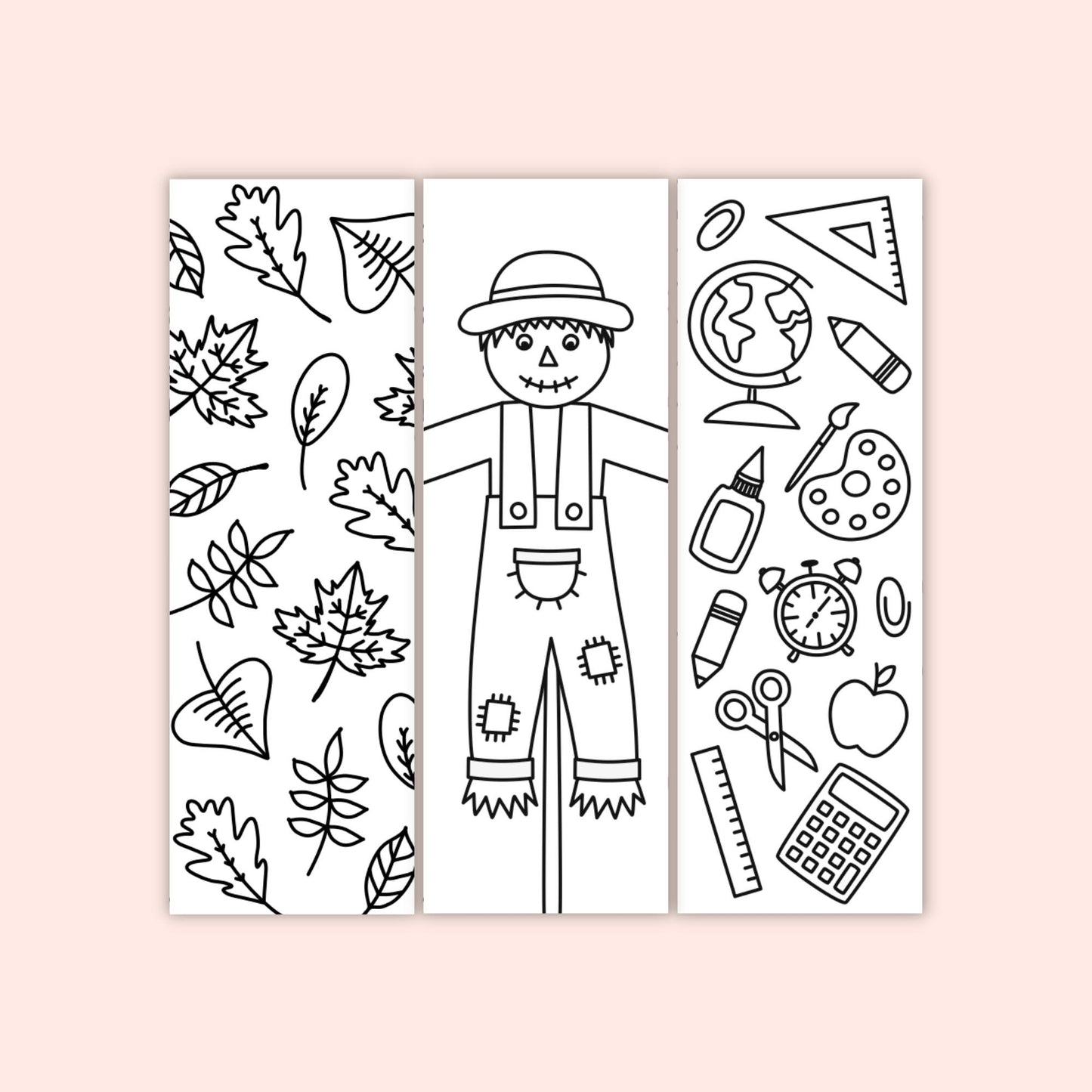 Fall Colouring Bookmarks (Set of 6)