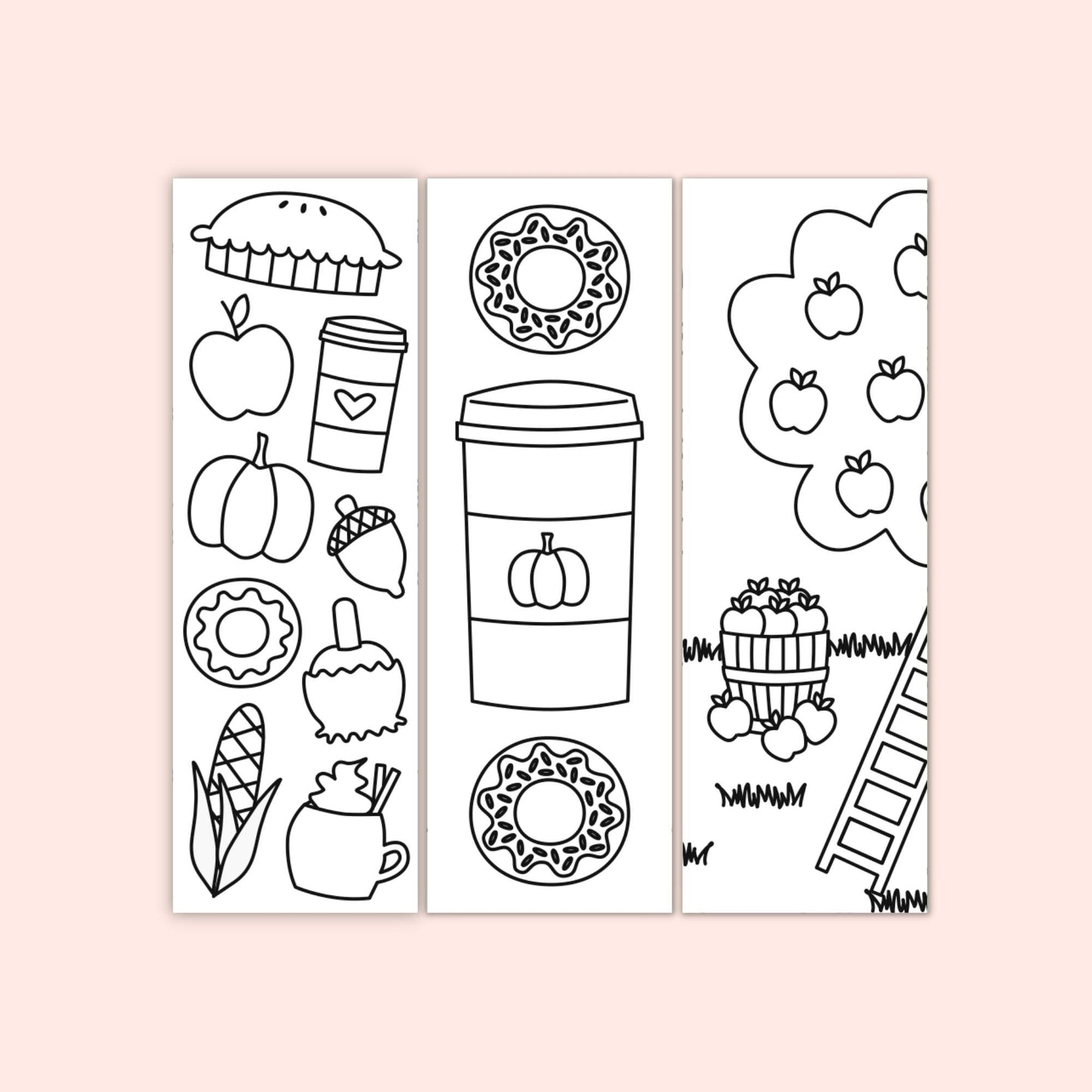 Fall Colouring Bookmarks (Set of 6)