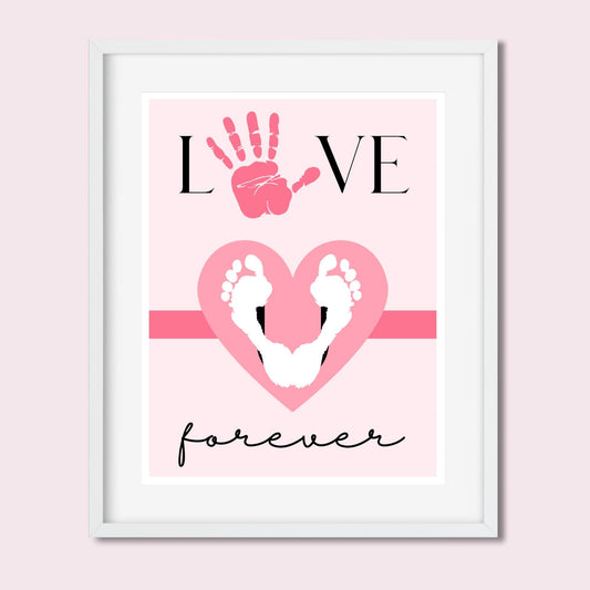 "Love You Forever" Baby Handprint & Footprint Kit