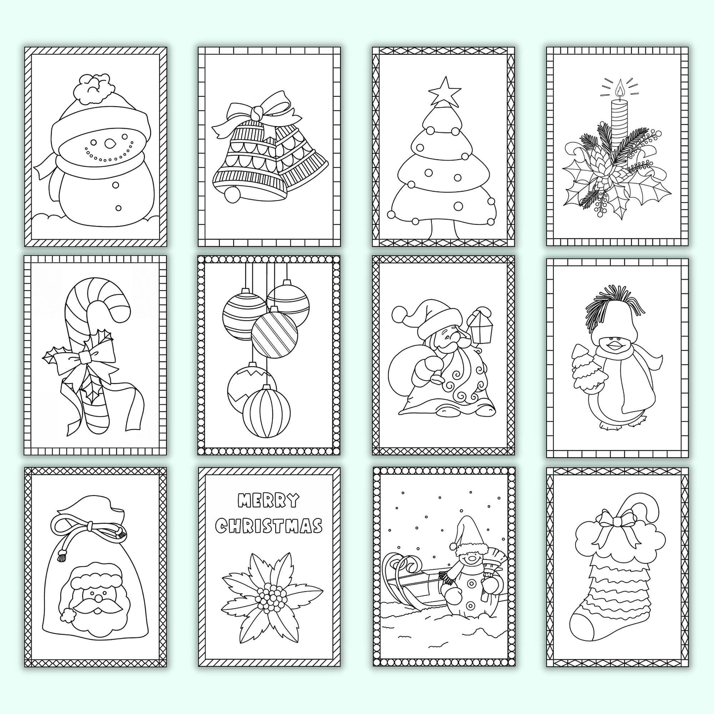 christmas-coloring-cards-set-of-12-printables-by-the-craft-at-home-family for Free Colouring Christmas Cards Printable Christmas Coloring Cards (Set of 12) – Printables by The Craft-at-Home Family for Free Colouring Christmas Cards Printable
