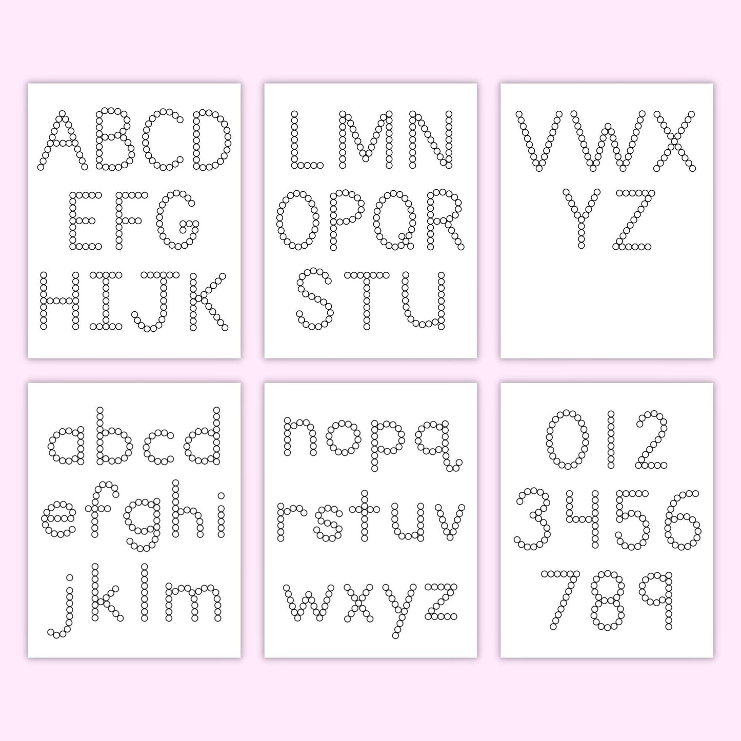Q-Tip Alphabet & Number Sheets