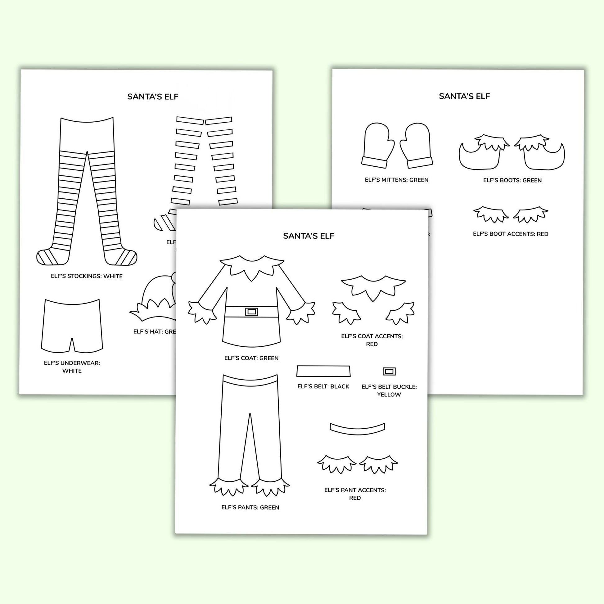 Santa's Elf Clothesline Template – Printables by The Craft-at-Home Family santa-s-elf-clothesline-template-printables-by-the-craft-at-home-family