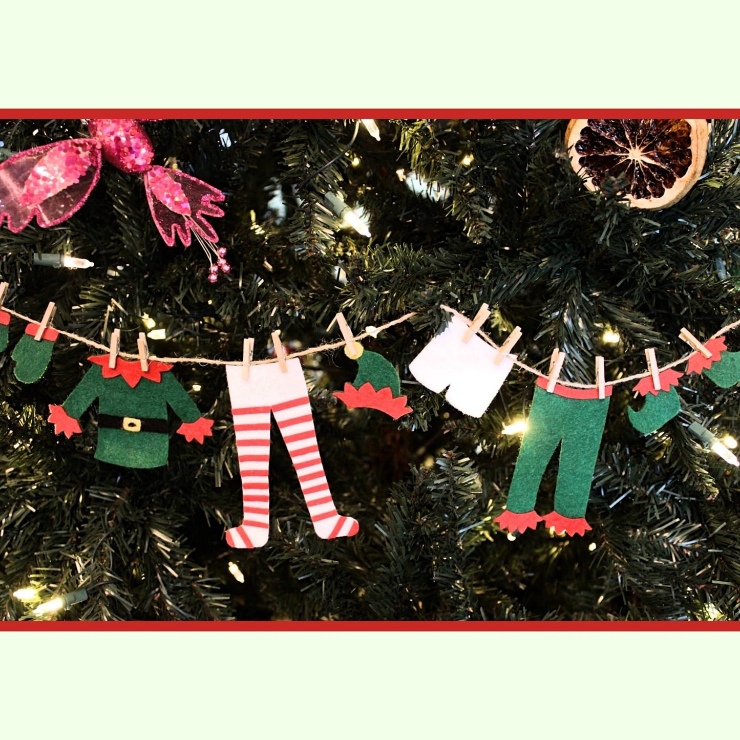 Santa's Elf Clothesline Template