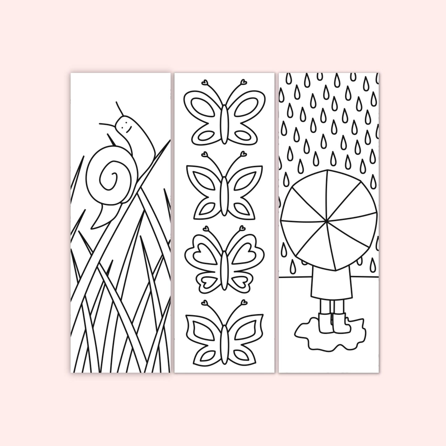 Spring Colouring Bookmarks (Set of 6)