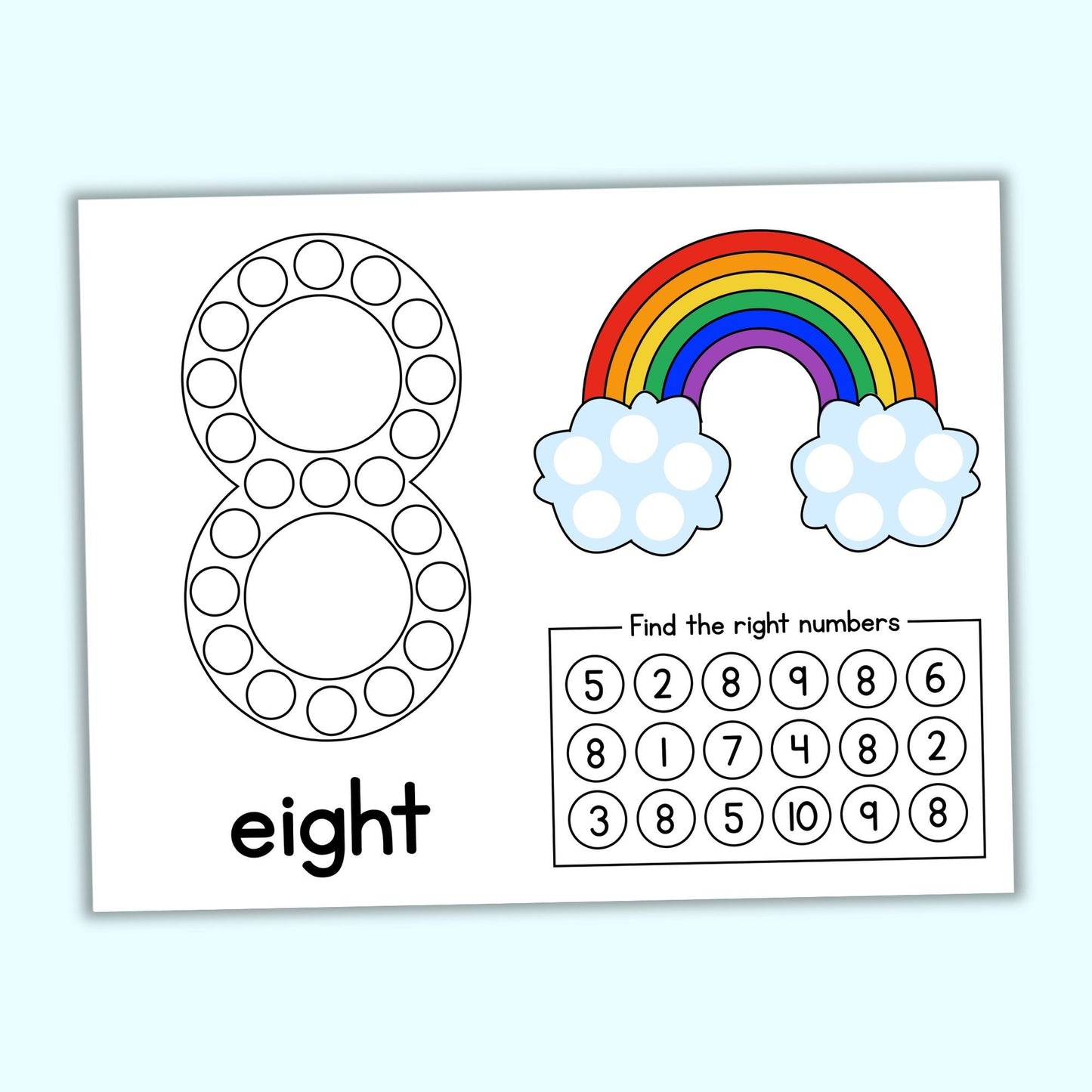 Spring Counting Dot Marker Pages (0-10)