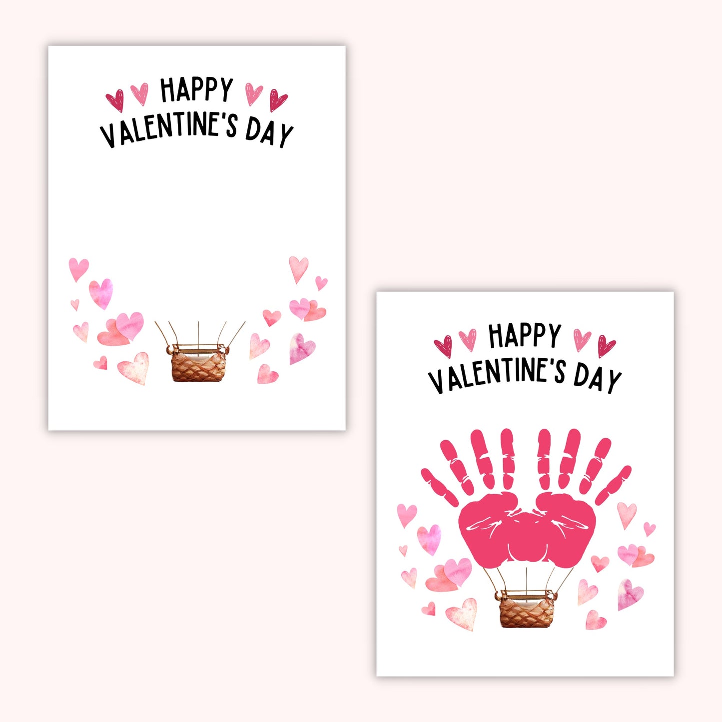 Valentine Hot Air Balloon Handprint Kit – Printables by The Craft-at-Home  Family