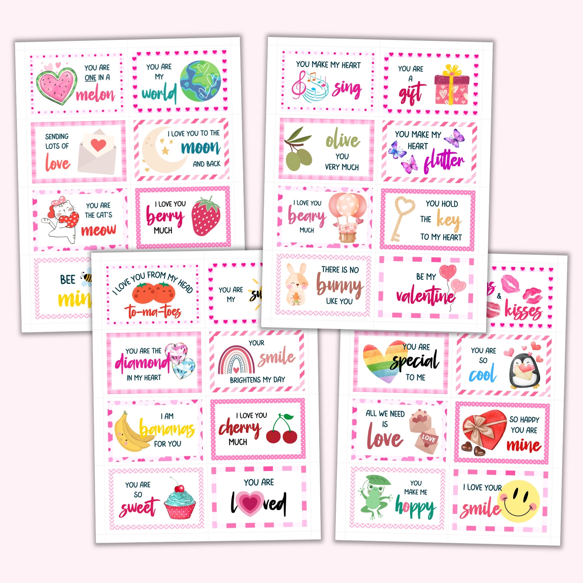 Valentine's Day Lunchbox Notes (Set of 32) – Printables by The Craft-at ...