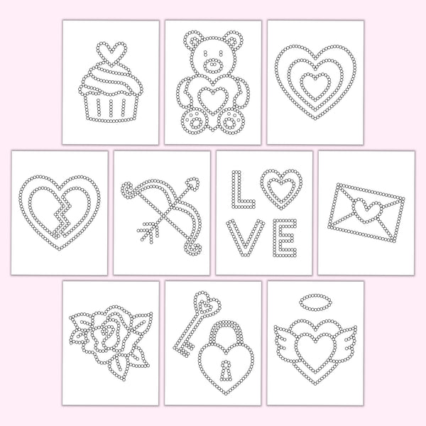 Valentine's Day Q-Tip Sheets – Printables by The Craft-at-Home Family